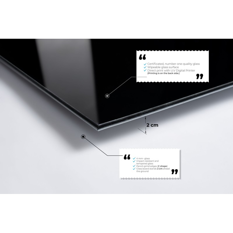 Wallxpert Decorative Tempered Glass Painting UV-017 - 30 x 45 Multicolor