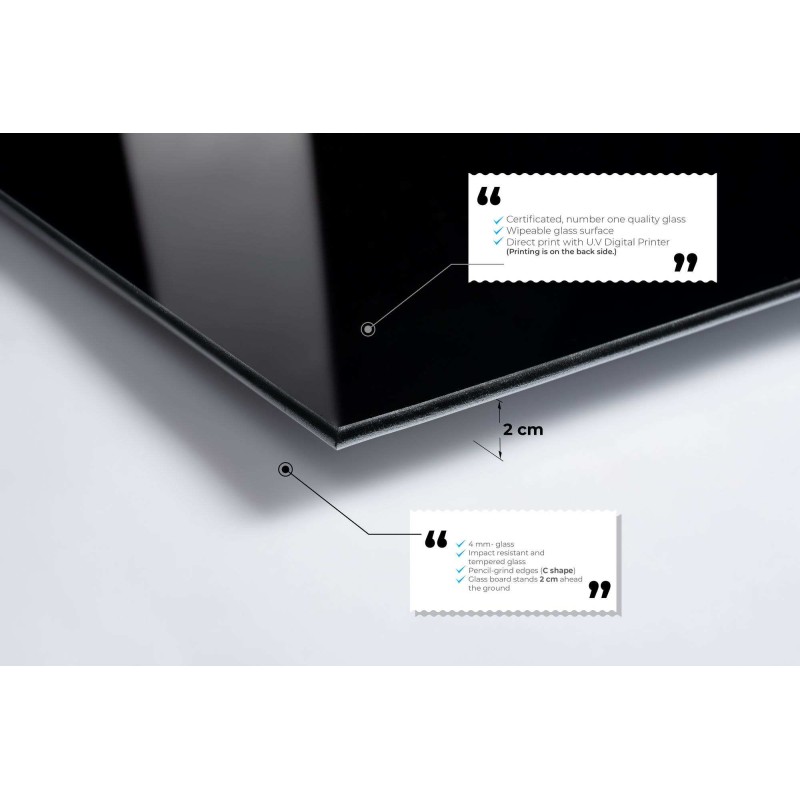 Wallxpert Decorative Tempered Glass Painting UV-027 - 50 x 70 Multicolor