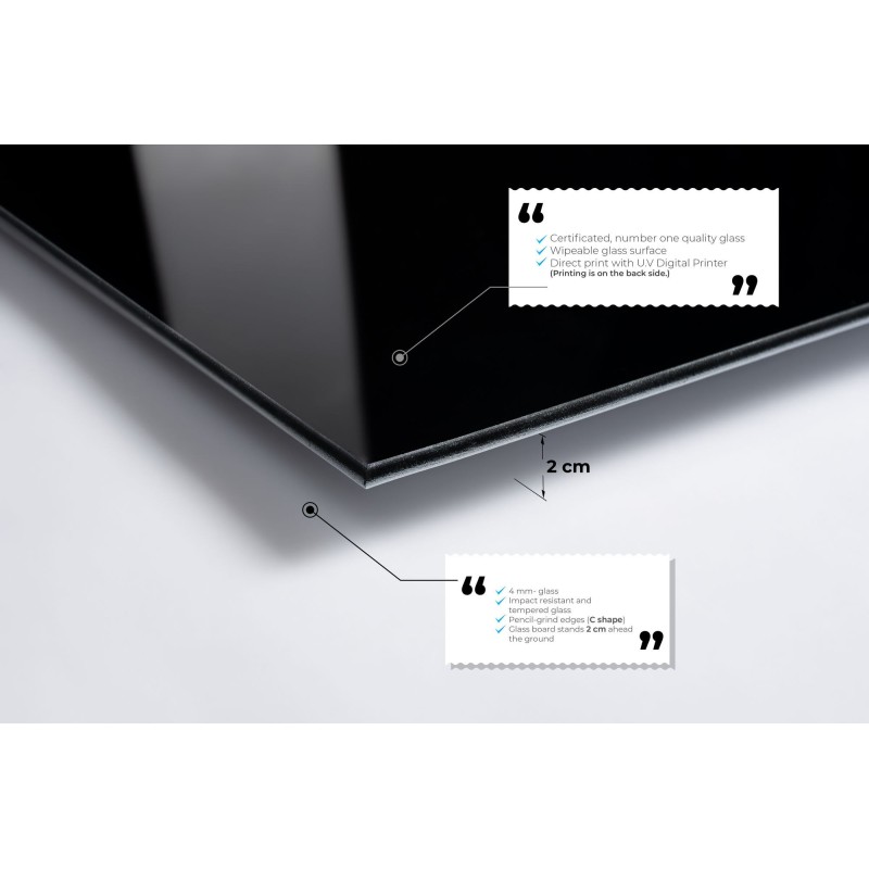 Wallxpert Decorative Tempered Glass Painting UV-025 - 30 x 45 Multicolor