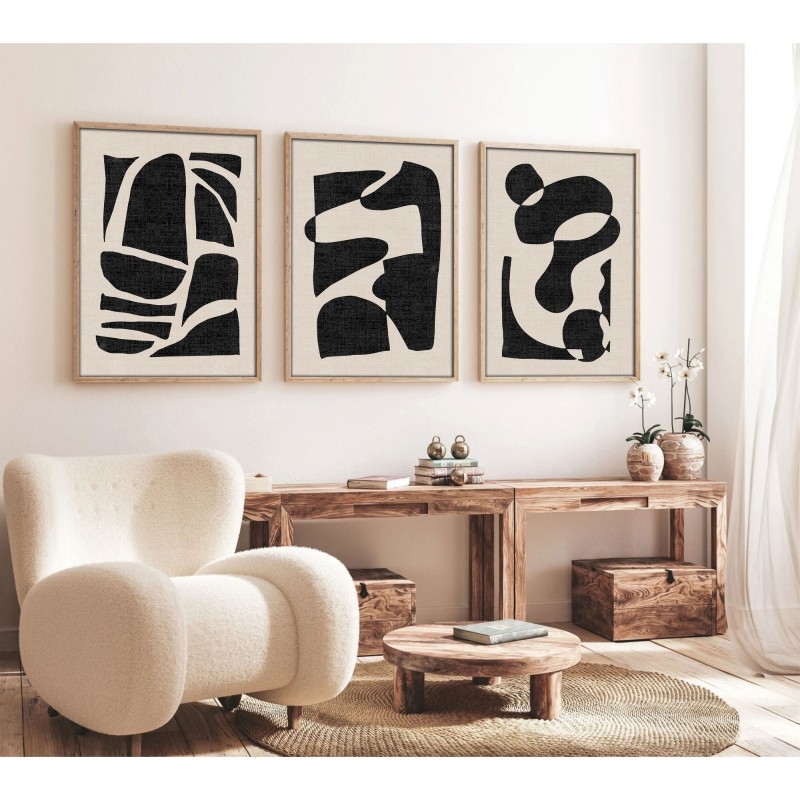 Wallxpert Decorative Framed MDF Painting (3 Pieces) Huhu201 - 50 x 70 Multicolor