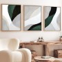 Decorative Framed MDF Painting (3 Pieces) Huhu229 - 50 x 70 Multicolor