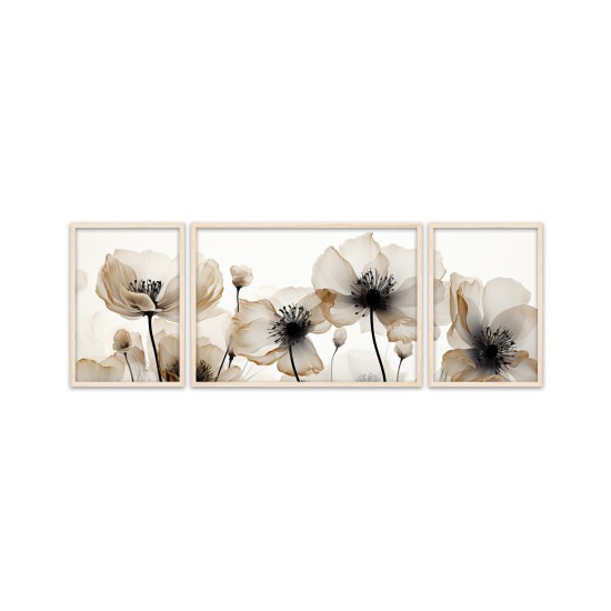 Decorative Framed MDF Painting (3 Pieces) Huhu305 - 50 x 140 Multicolor Decorative Framed MDF Painting (3 Pieces) Huhu305 - 50 x 140 Multicolor