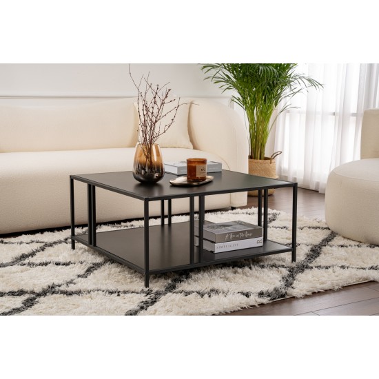 Coffee Table Uranüs - Black Chipboard Black Coffee Table Uranüs - Black Chipboard Black