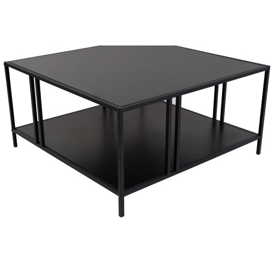 Coffee Table Uranüs - Black Chipboard Black Coffee Table Uranüs - Black Chipboard Black