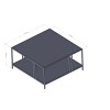 Coffee Table Uranüs - Black Chipboard Black