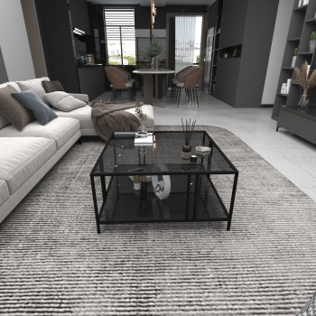 Coffee Table Uranüs - Black, Fume Black