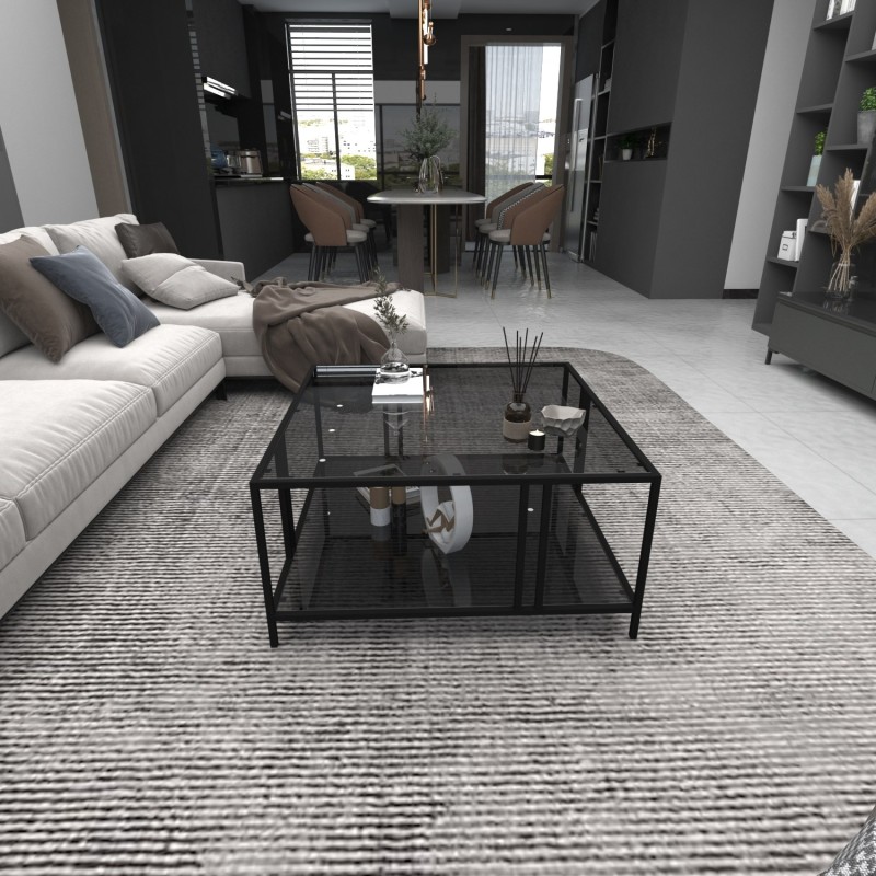 Coffee Table Uranüs - Black, Fume Black