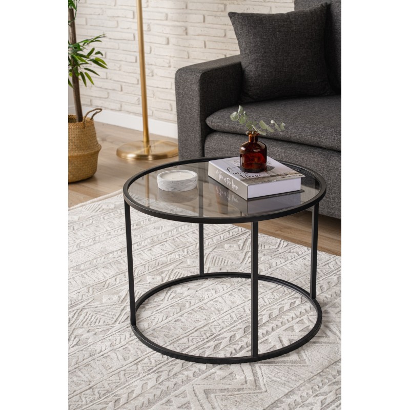 Hanah Home Coffee Table Startis - Black 60 Black