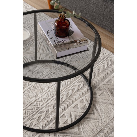 Coffee Table Startis - Black 60 Black Hanah Home Coffee Table Startis - Black 60 Black