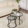 Coffee Table Set Tokyo - Black 60 Black