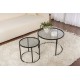 Hanah Home Coffee Table Set Tokyo - Black 60 Black