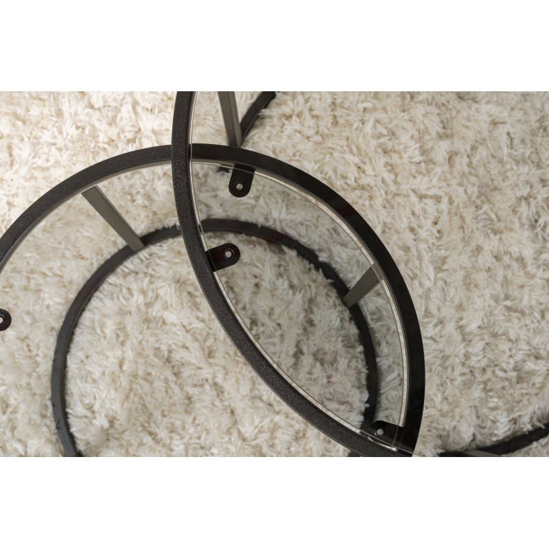 Hanah Home Coffee Table Set Tokyo - Black 60 Black