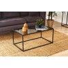 Coffee Table Lizbon - Smoked Glass Black