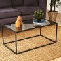 Coffee Table Lizbon - Smoked Glass Black