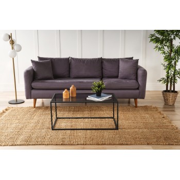 Coffee Table Lizbon - Smoked Glass Black