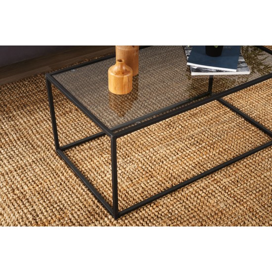 Coffee Table Lizbon - Smoked Glass Black Coffee Table Lizbon - Smoked Glass Black