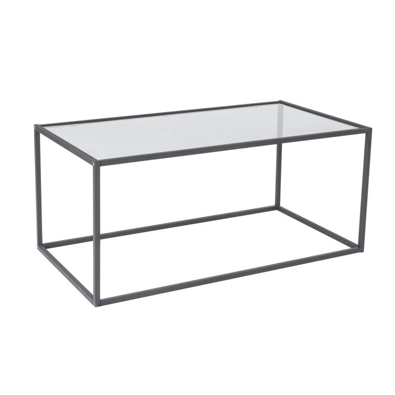 Coffee Table Lizbon - Smoked Glass Black