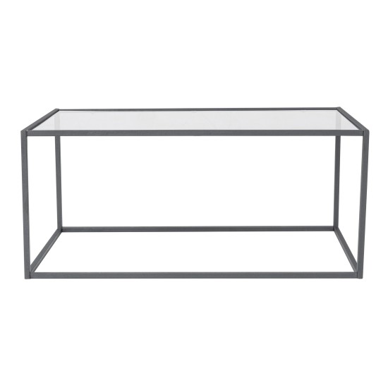 Coffee Table Lizbon - Smoked Glass Black Coffee Table Lizbon - Smoked Glass Black