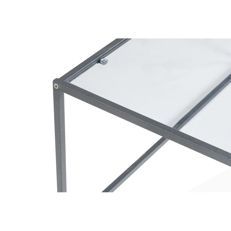 Coffee Table Lizbon - Smoked Glass Black