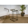 Side Table Alaska C - Smoked Glass Black