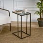Side Table Alaska C - Smoked Glass Black