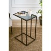 Side Table Alaska C - Smoked Glass Black