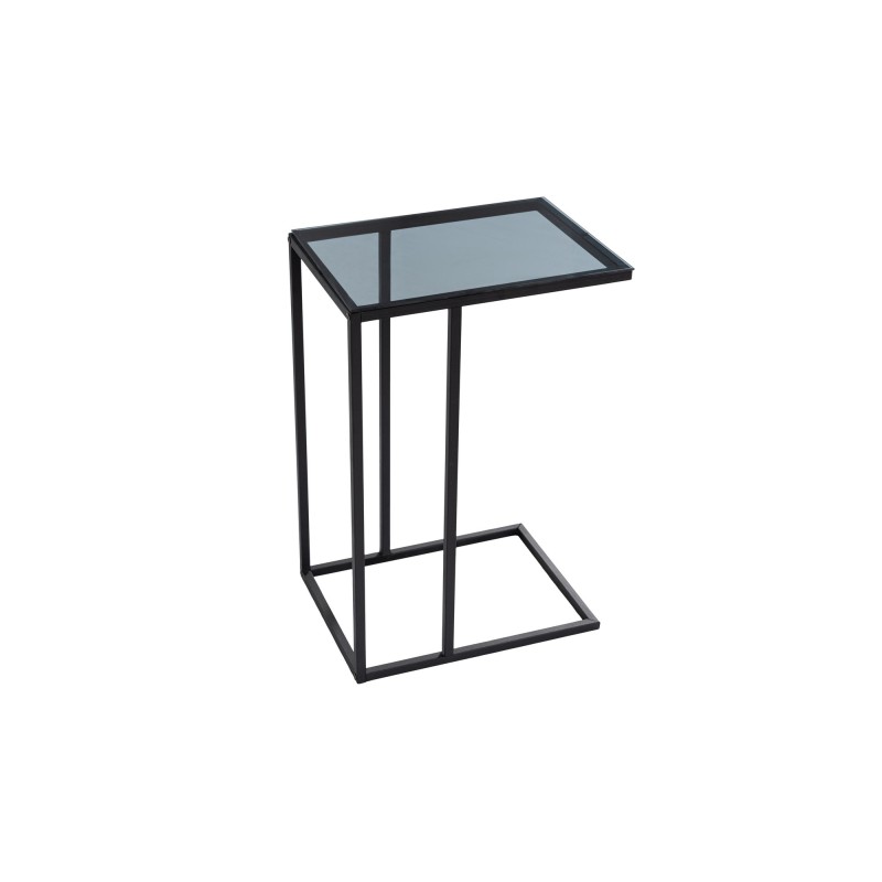 Side Table Alaska C - Smoked Glass Black