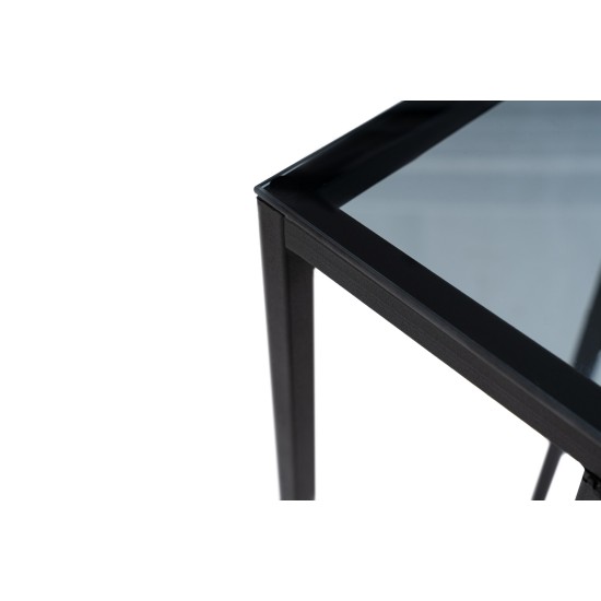 Side Table Alaska C - Smoked Glass Black Side Table Alaska C - Smoked Glass Black