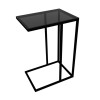 Side Table Alaska C - Smoked Glass Black