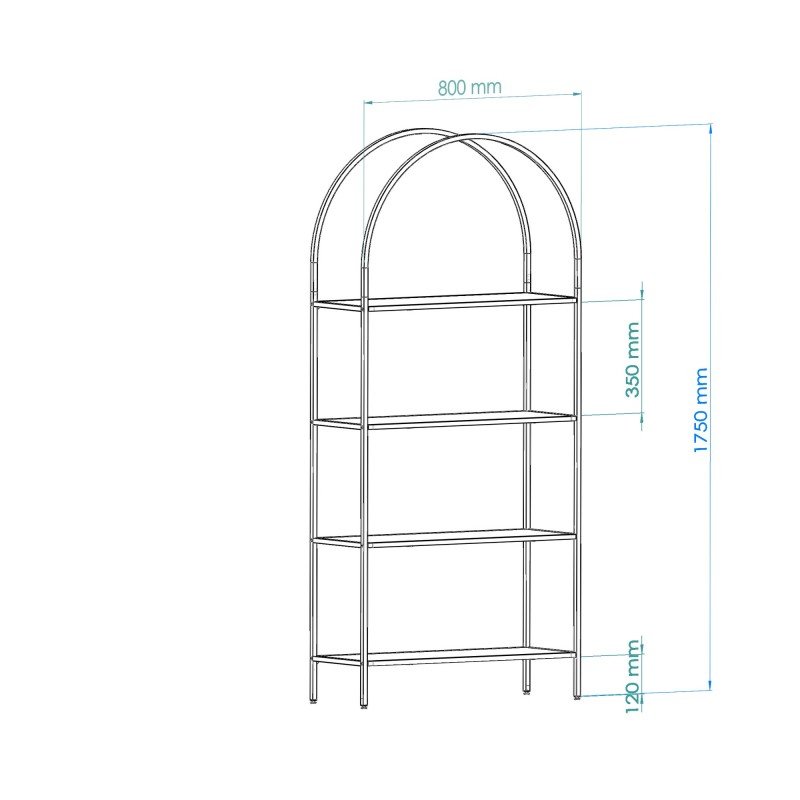 Bookshelf Mona - Black Black