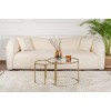 Coffee Table Set Gold-Transparent-60-42 Gold