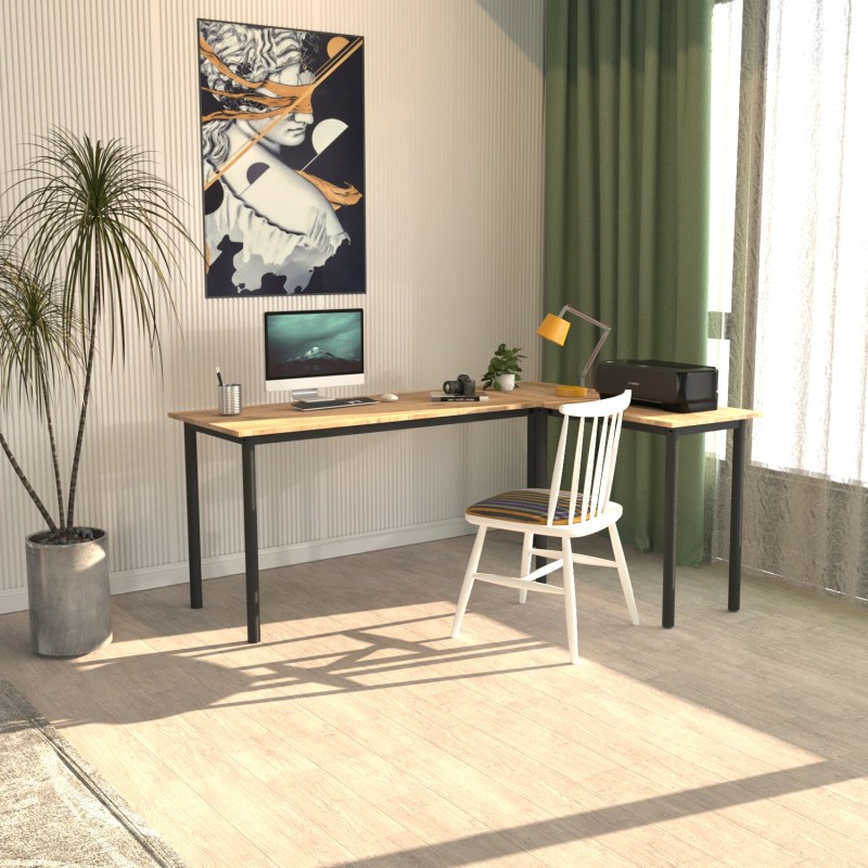 Study Desk Viva L - Black, Atlantic Pine Black
Atlantic Pine