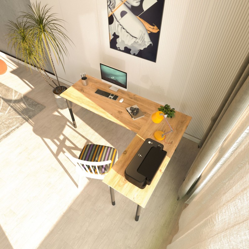 Study Desk Viva L - Black, Atlantic Pine Black
Atlantic Pine