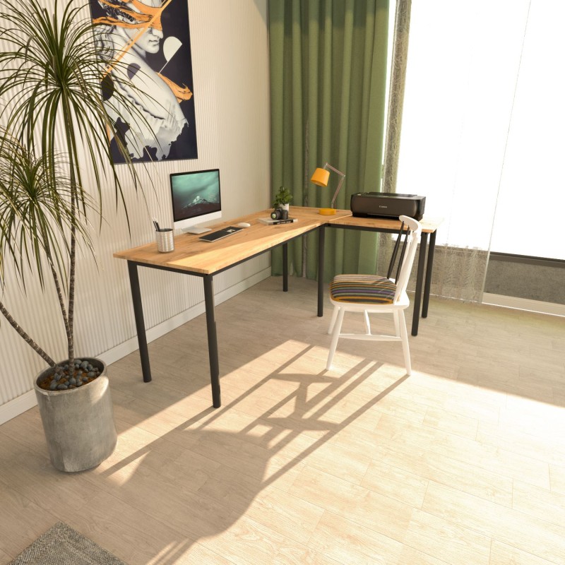 Study Desk Viva L - Black, Atlantic Pine Black
Atlantic Pine