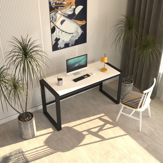 Study Desk Marsilya 122 - White, Black White
Black