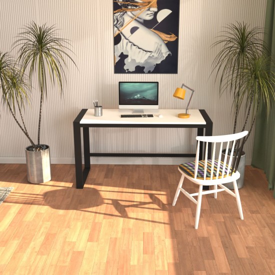 Study Desk Marsilya 122 - White, Black White
Black