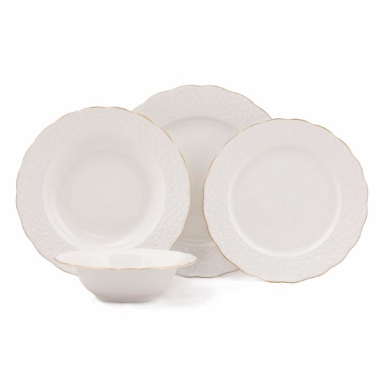 Dinner Set (24 Pieces) BNIRM24Y2520 White
Gold