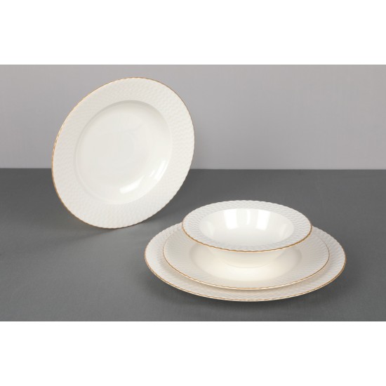 Dinner Set (24 Pieces) BNIRN24Y2520 White
Gold Dinner Set (24 Pieces) BNIRN24Y2520 White
Gold