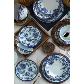 Dinner Set (24 Pieces) ZG24Y2420939016 Blue
White