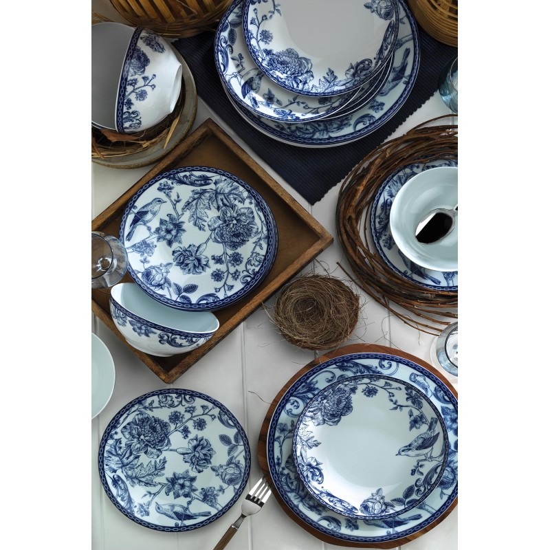 Hermia Dinner Set (24 Pieces) ZG24Y2420939016 Blue
White