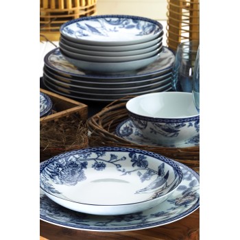 Dinner Set (24 Pieces) ZG24Y2420939016 Blue
White