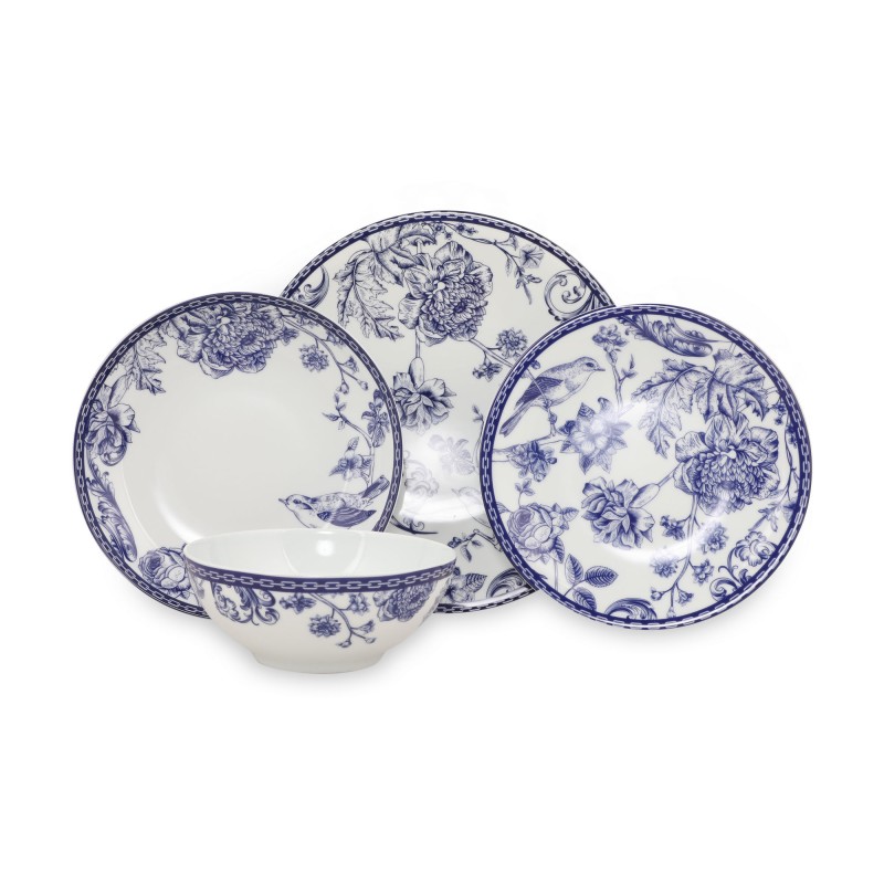 Hermia Dinner Set (24 Pieces) ZG24Y2420939016 Blue
White
