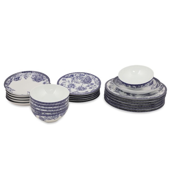 Hermia Dinner Set (24 Pieces) ZG24Y2420939016 Blue
White