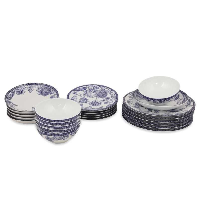 Hermia Dinner Set (24 Pieces) ZG24Y2420939016 Blue
White