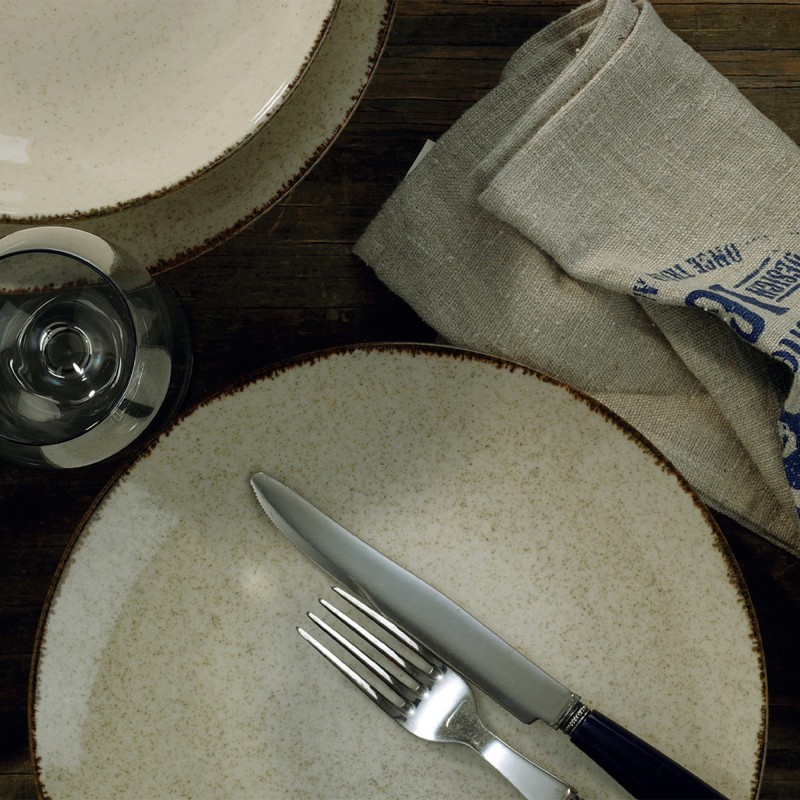 Σετ Πιάτα  Δείπνου Πορσελάνη  (18 Τεμάχια) - Cinnamon