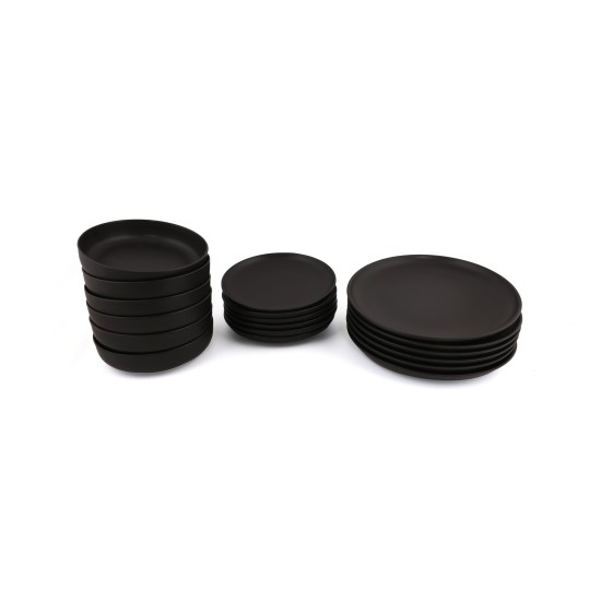 Dinner Set (18 Pieces) CRT18YS740170 Matte Black Dinner Set (18 Pieces) CRT18YS740170 Matte Black