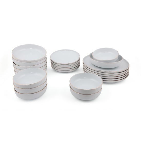 Dinner Set (24 Pieces) MOD24Y220 Gold
White