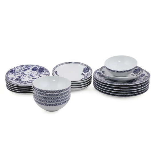 Dinner Set (24 Pieces) ZG24Y260012195 Blue
White