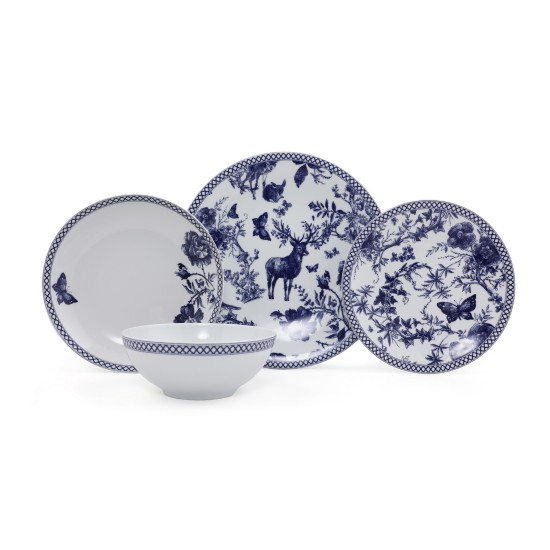 Dinner Set (24 Pieces) ZG24Y260012195 Blue
White
