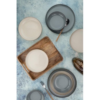 Dinner Set (16 Pieces) MOD16YS730K57B Anthracite
Cream